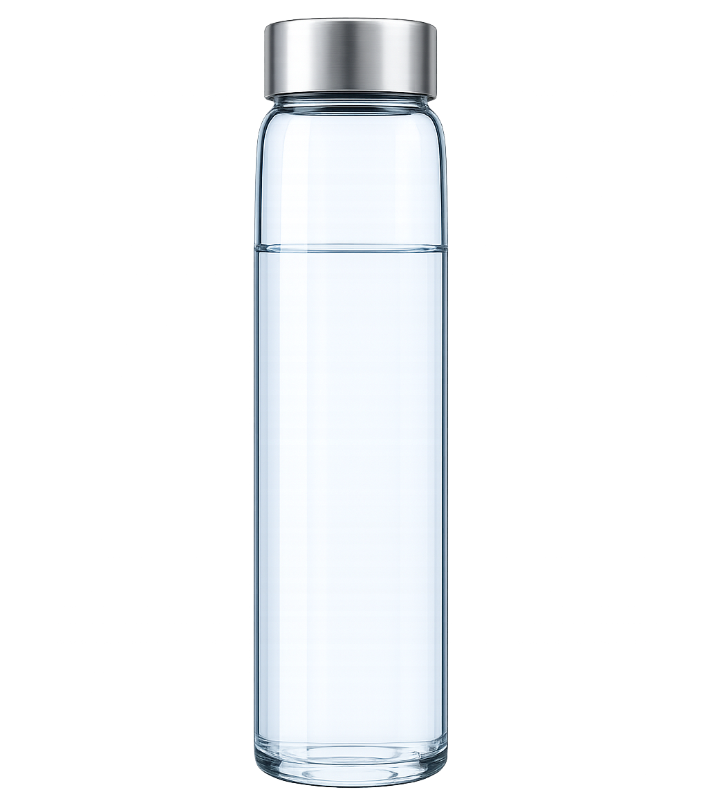 Regular premium glass water bottle